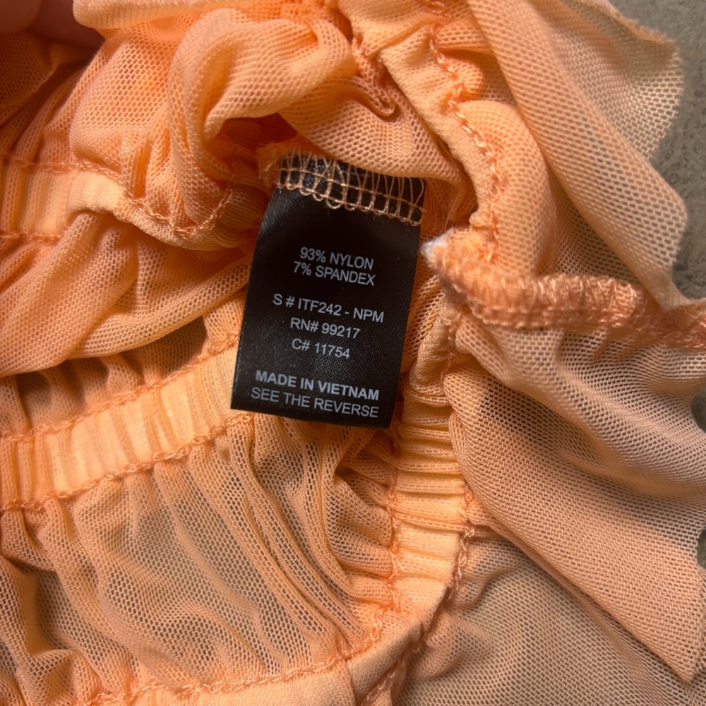 Miss Me MM Couture Womens Medium Sheer Peplum Peach Clubwear Crop
Top - Picture 3 of 4
